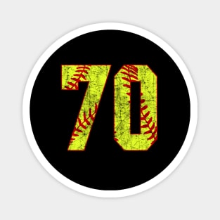 Fastpitch Softball Number 70 #70 Softball Shirt Jersey Uniform Favorite Player Biggest Fan Magnet